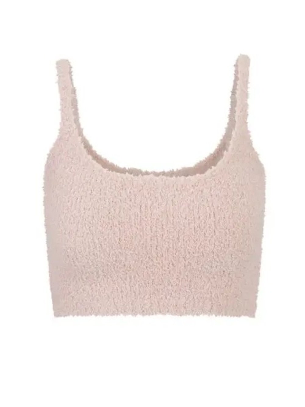Skims Cozy Sherpa Fuzzy Bralette Crop Tank Top Dusk